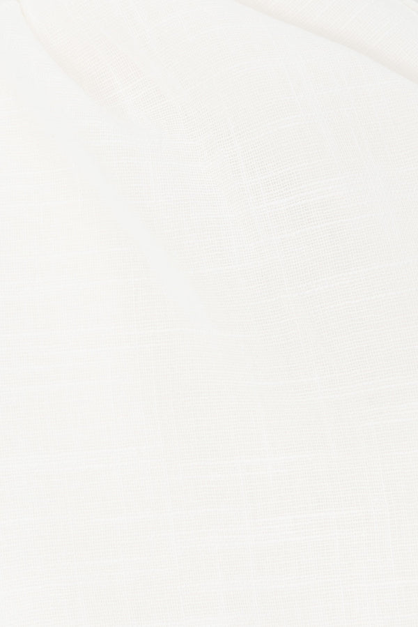 White Lace Button-Up Drawstring Short Sleeve Joi Playsuit