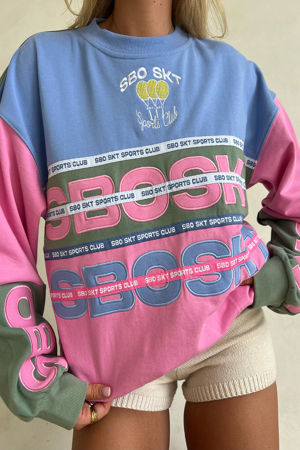 Nakia Oversized Vintage Sweater - Pink