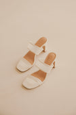 Mariana Block Mules / Heels - White