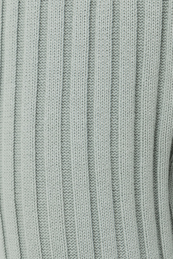 Celine Ribbed Knit Top - Grey
