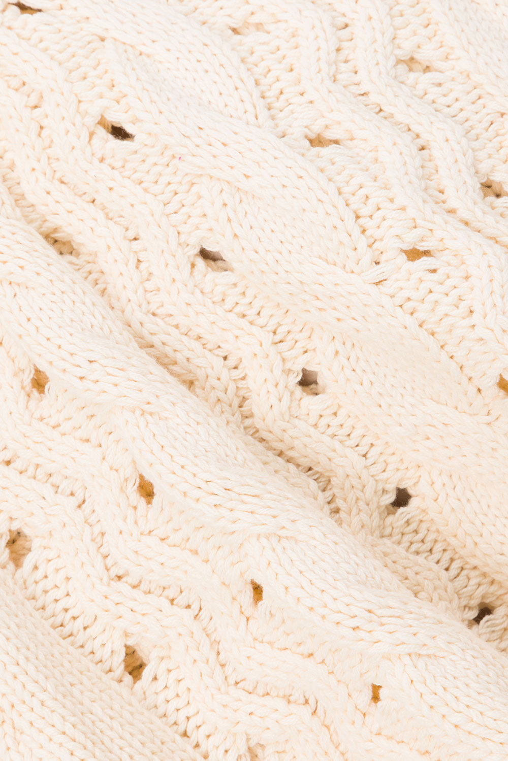 Cream Cable Knit Button Jenna Tunic Top