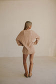 Tan Knit Long Sleeve Collar Mini Kaylan Dress