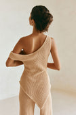 Tan Knit Off Shoulder Sienna Top