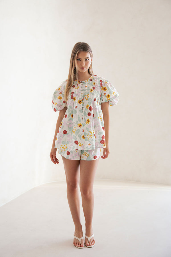 Leta Shorts - Royal Floral