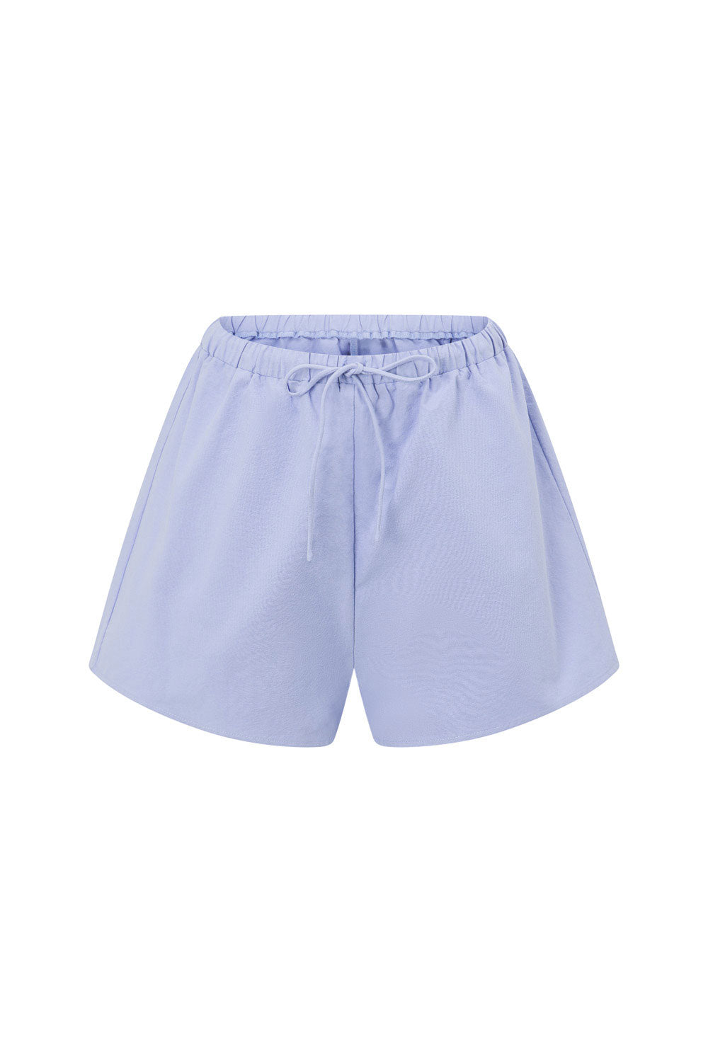 Blue High Waist Elastic Drawstring Akel Shorts