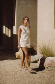 Cream High Waist Elastic Drawstring Jojo Shorts