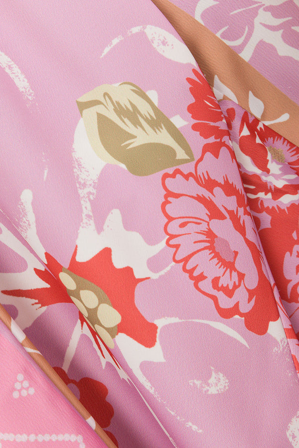 Pink Botanic Patch Floral Print Pocket Marleigh Pants