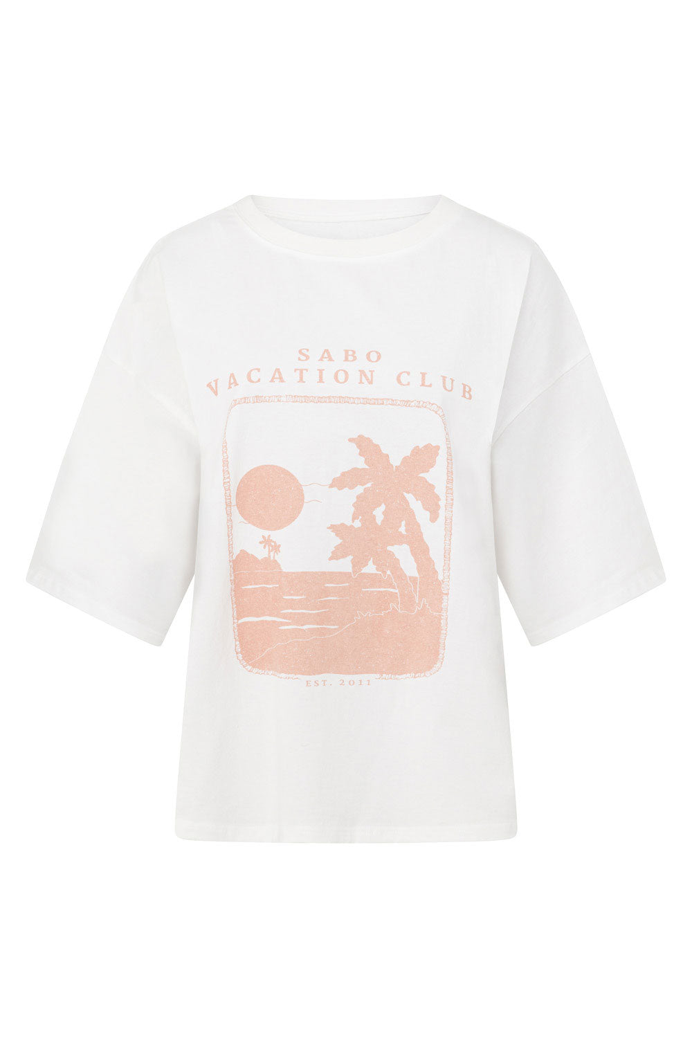 Pink Cotton Boxy Vintage Graphic Britta Tee