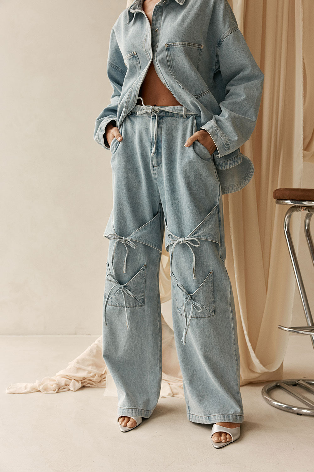 Poet Denim Pants - Light Blue