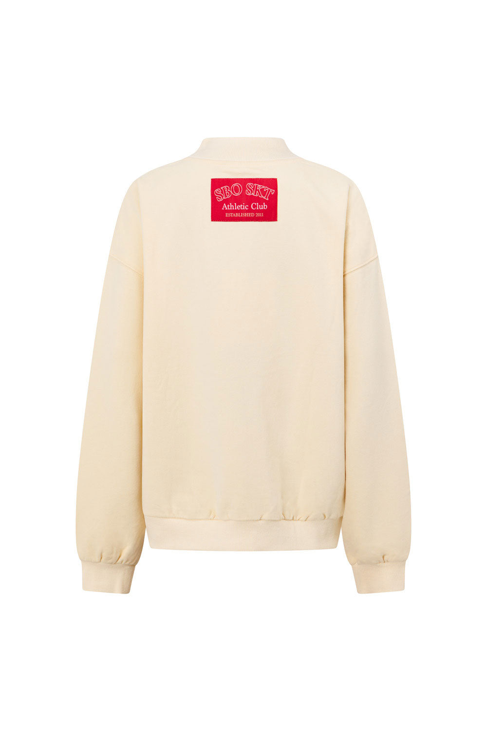 Geneva Vintage Oversized Sweater - Fleece Cream Red