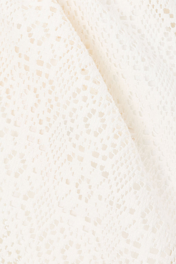 White Crochet Style Wrap Mini Alina Skirt