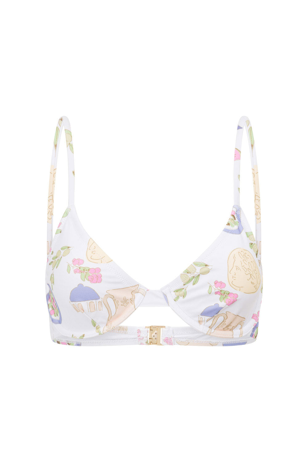 Rhodes Balconette Bikini Top - White