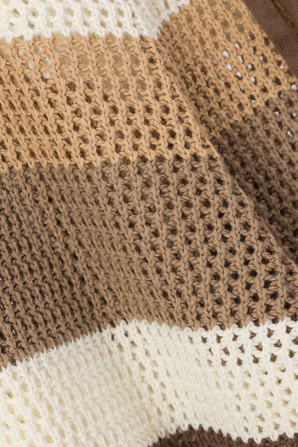 Tan Brown and Cream Stripe Knit Lana Pants