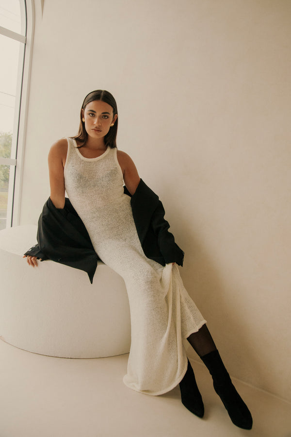 Bardot Maxi Dress - White