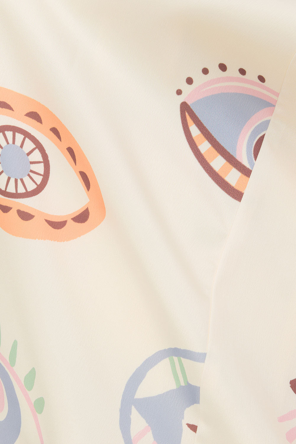 Cream Matia Print V Neck Maxi Serene Dress