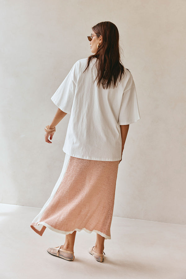 Pink Cotton Boxy Vintage Graphic Britta Tee