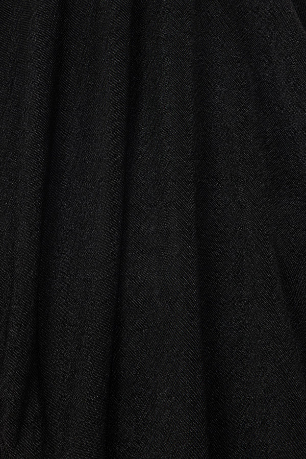 Black Asymmetric Button Up Cropped Indi Top