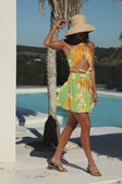 Video, Amina Halter Dress - Floral Sunset