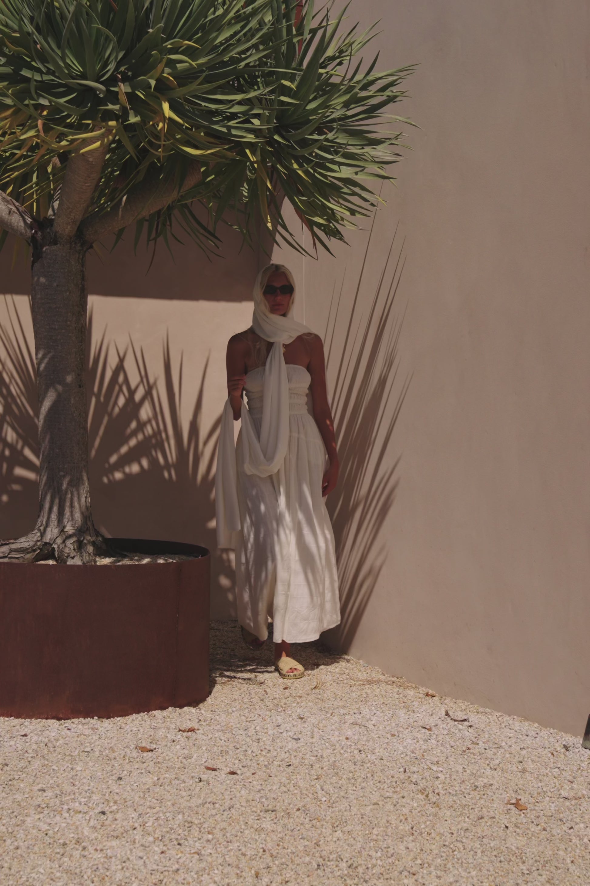 Bridal White Strapless Panel Maxi Delta Dress