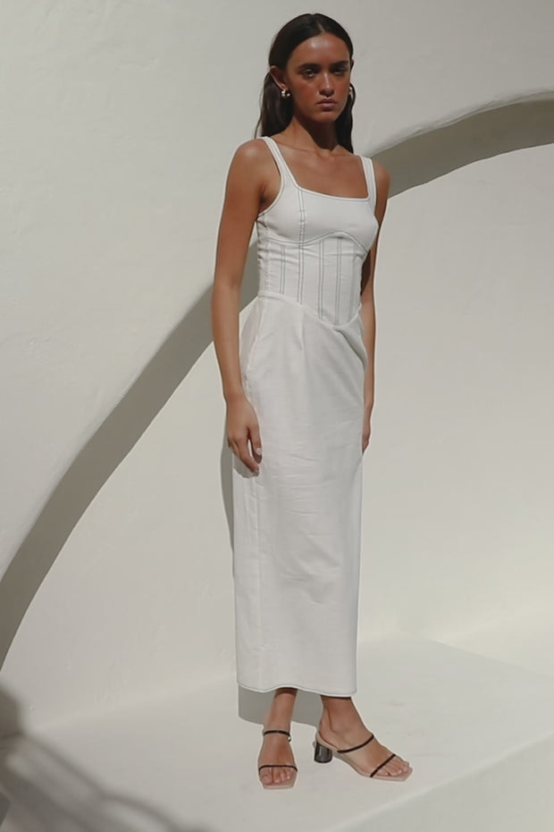 Ricardo Midi Dress - White