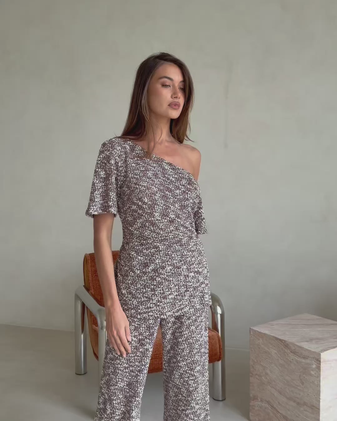 Michaela Top - Chocolate Marl