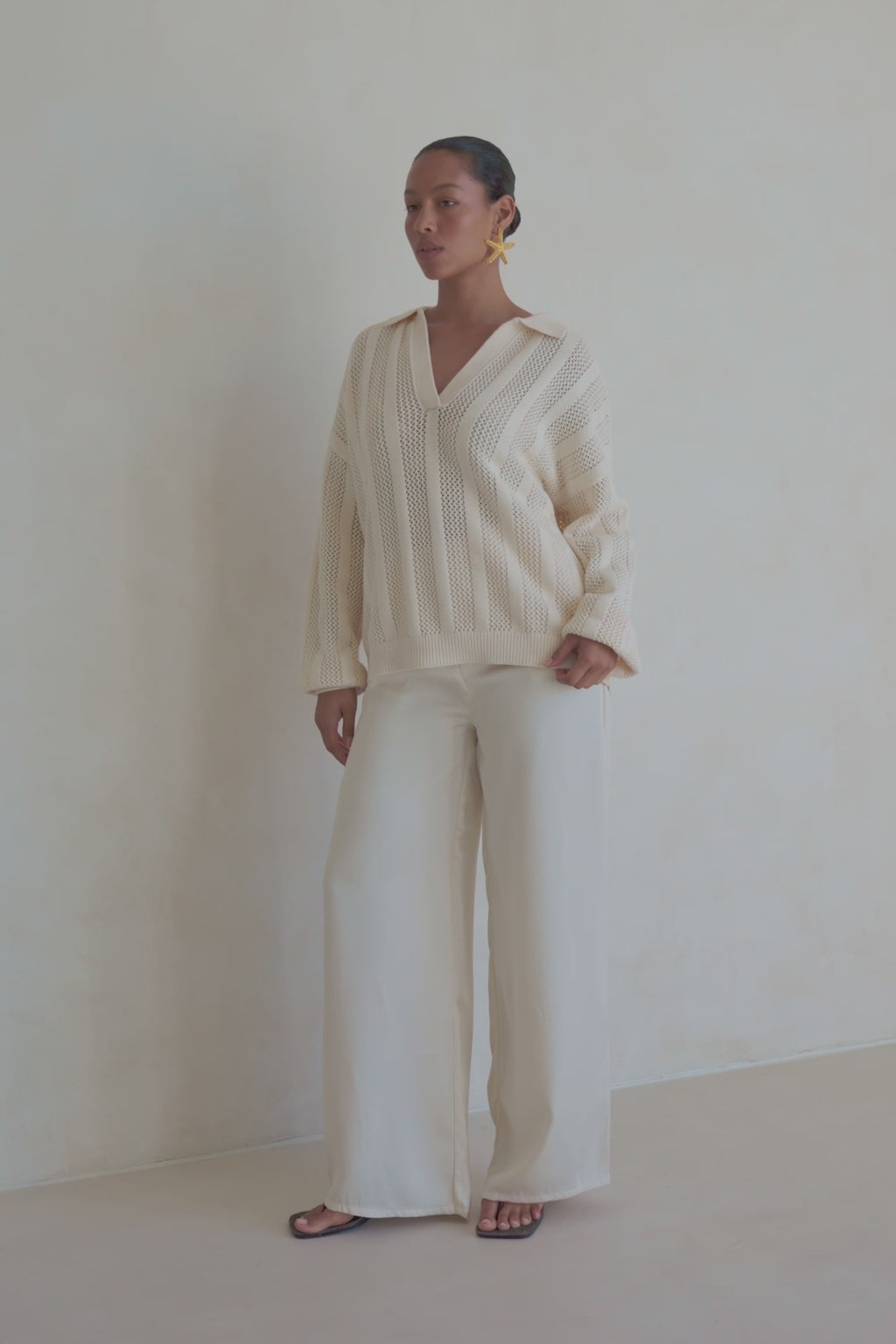 Camino Knit Sweater - Beige
