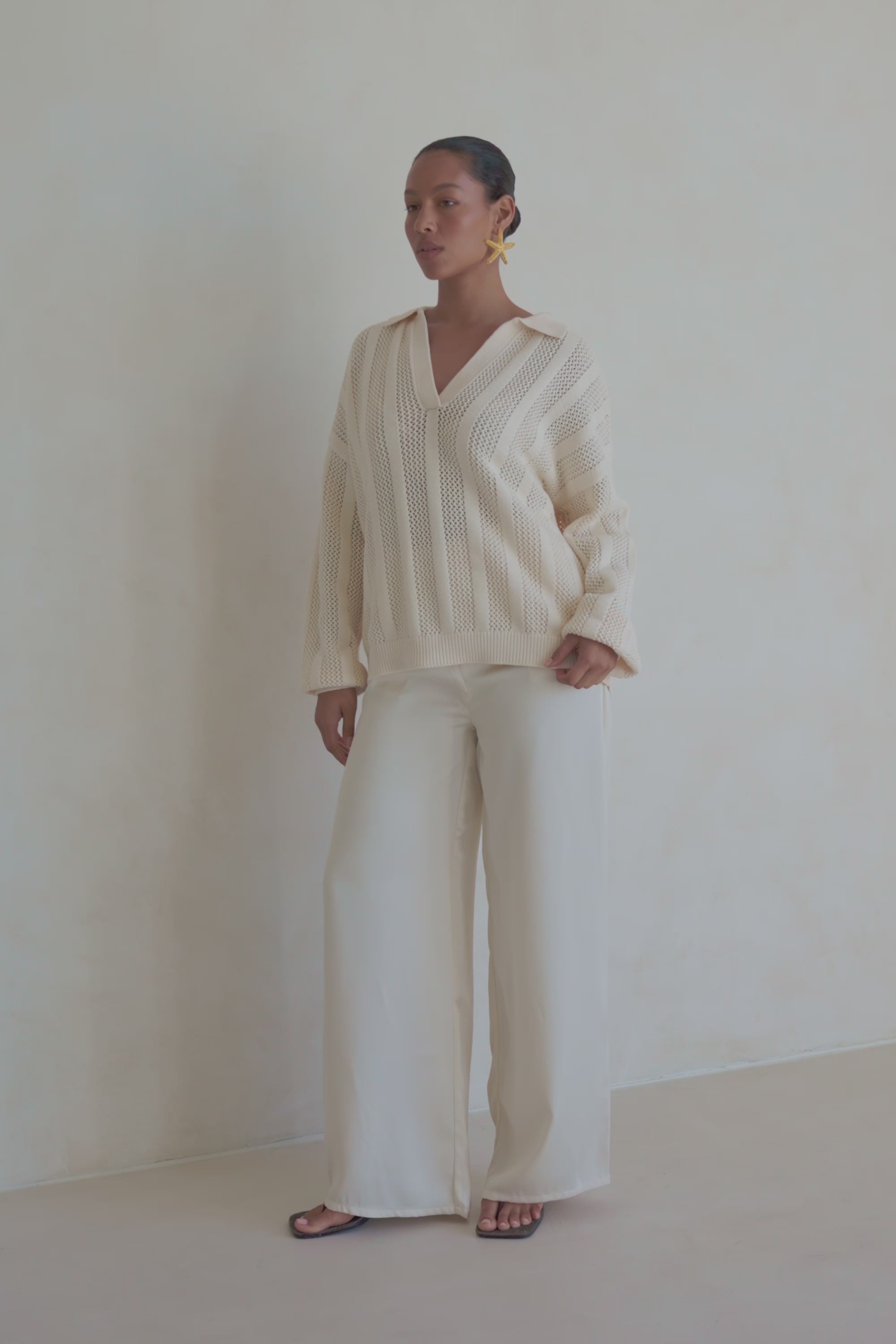 Camino Knit Sweater - Beige