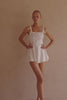 White Embroidered Wide Strap Aleta Playsuit