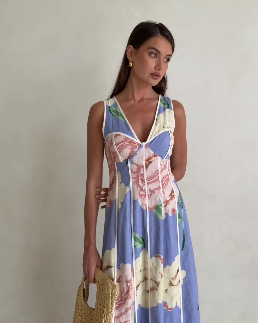 Emory Dress - Fiori Blue