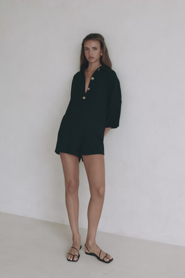 Milena Playsuit - Black