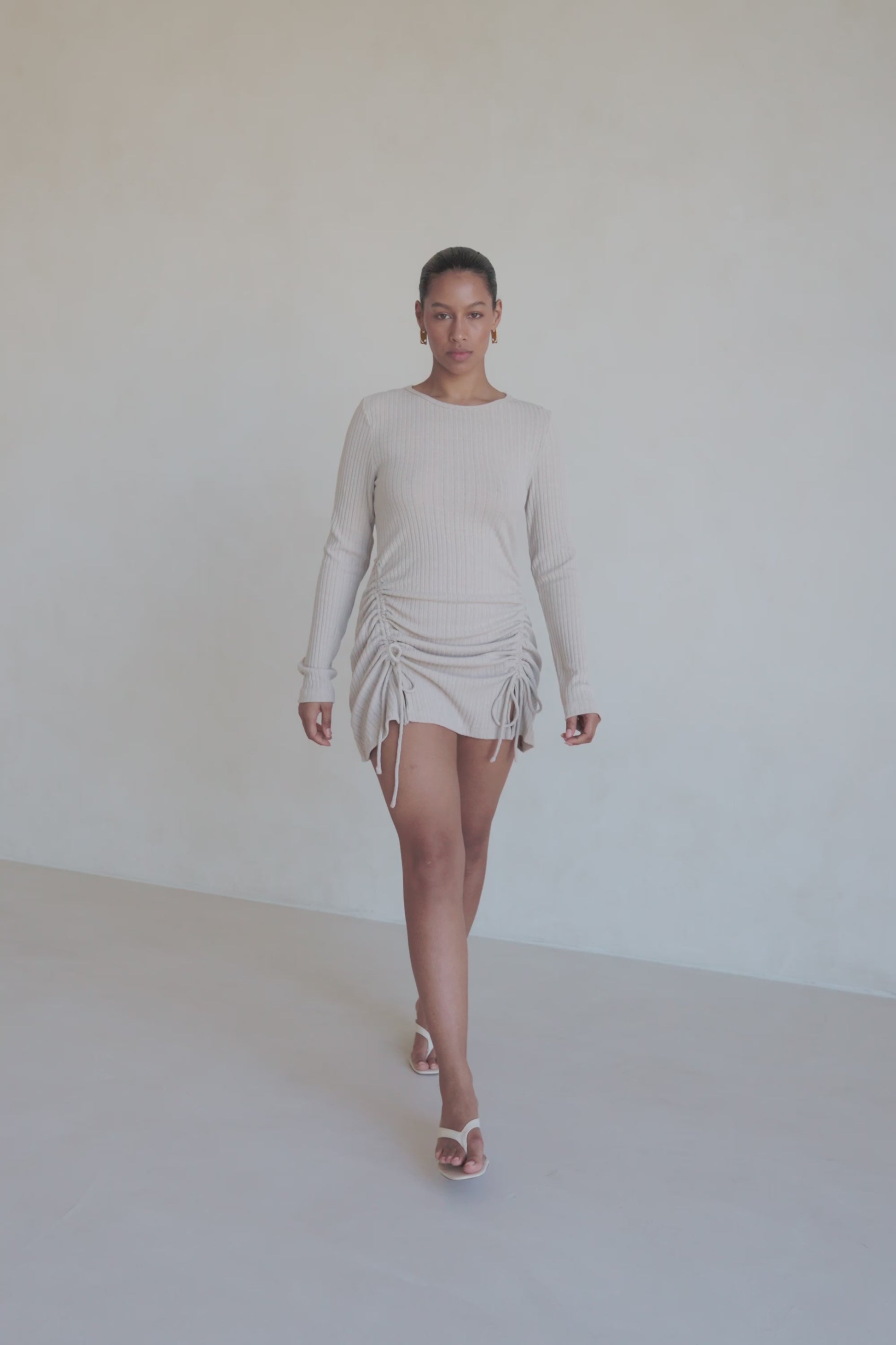 Kalani Knit Mini Dress - Grey