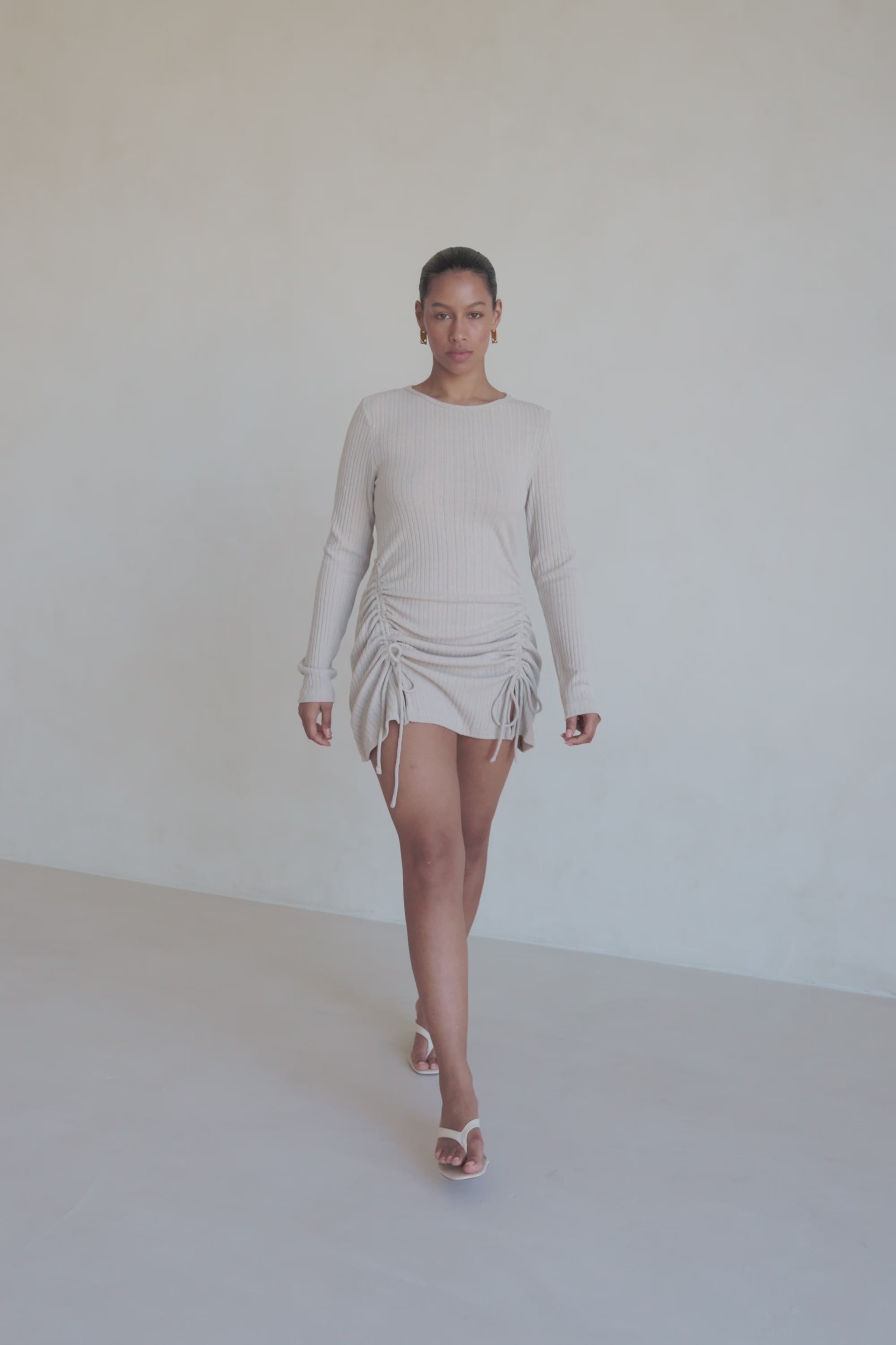 Kalani Knit Mini Dress - Grey