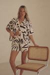 Seona Shorts - Fleur Lines