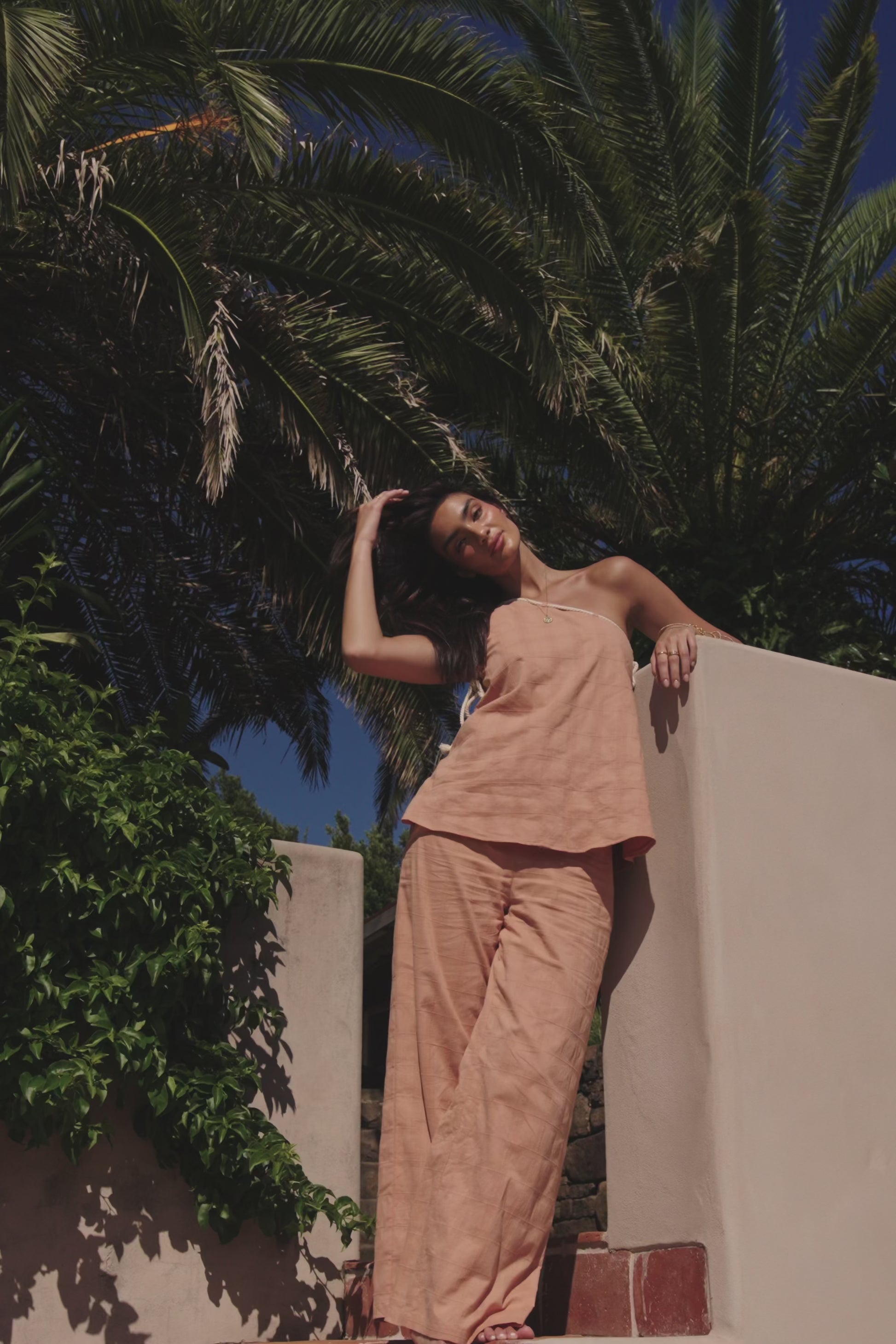 Rust Brown High Waist Drawstring Emmie Pants