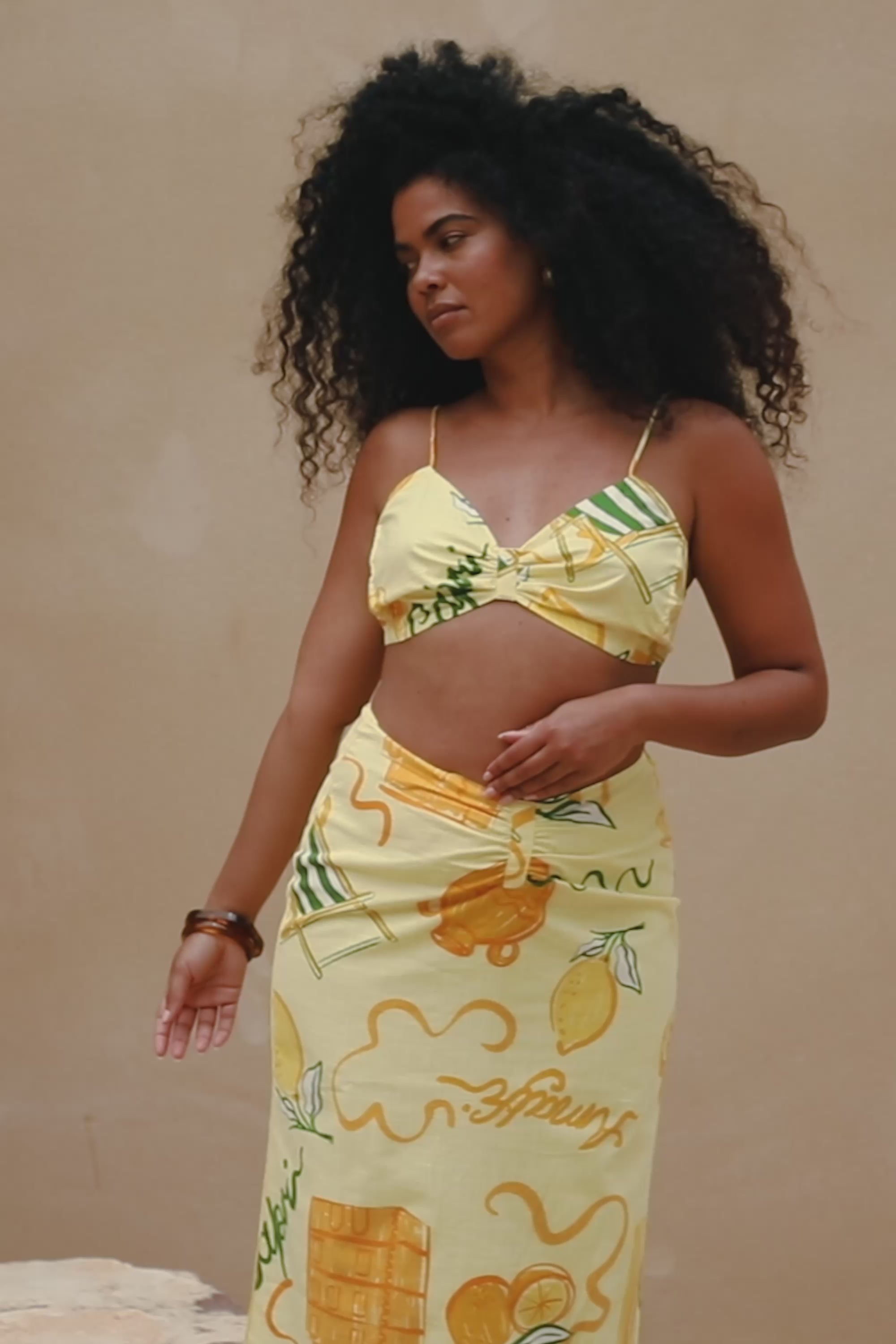 Tillie Midi Skirt - Yellow – SABO