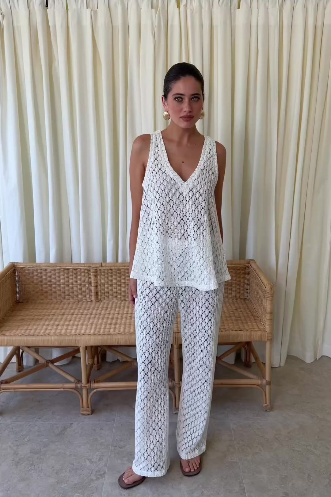 Lana Top - White Knit