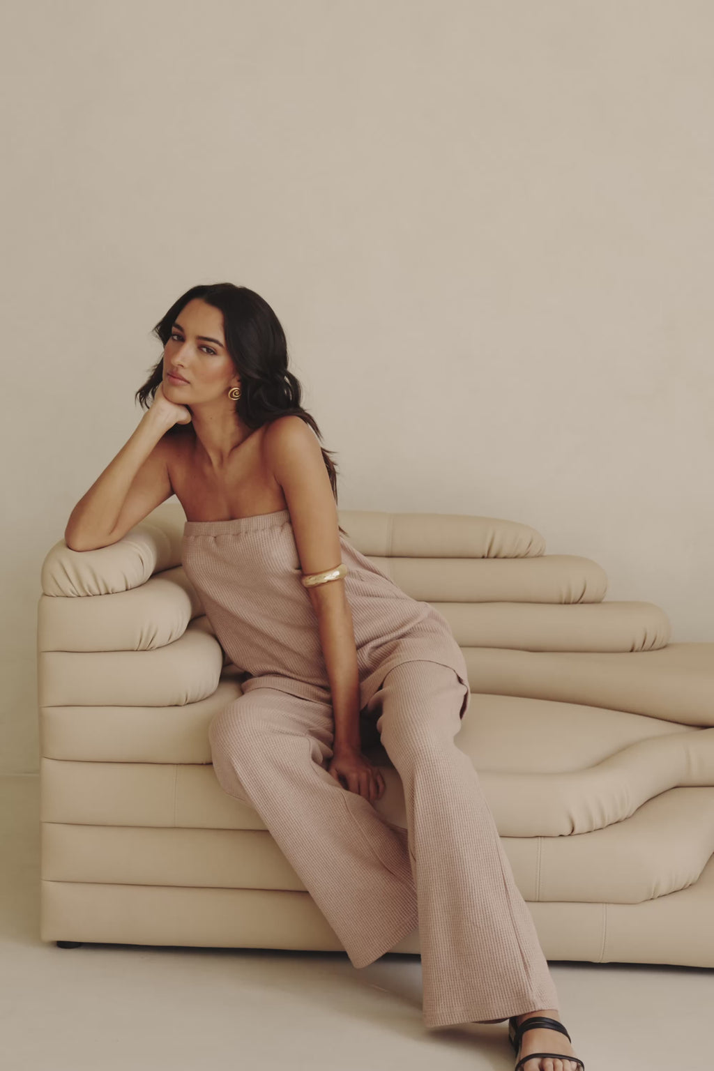 Lucien Strapless Top - Brown