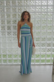 Video, Karmela Dress - Blue Stripe