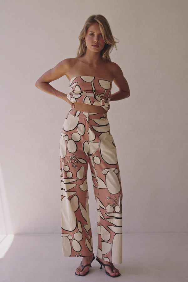 Orange Barrosa Print Torquay Trouser Pants