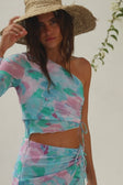 Video, Gaia One Shoulder Dress - Water Lilies