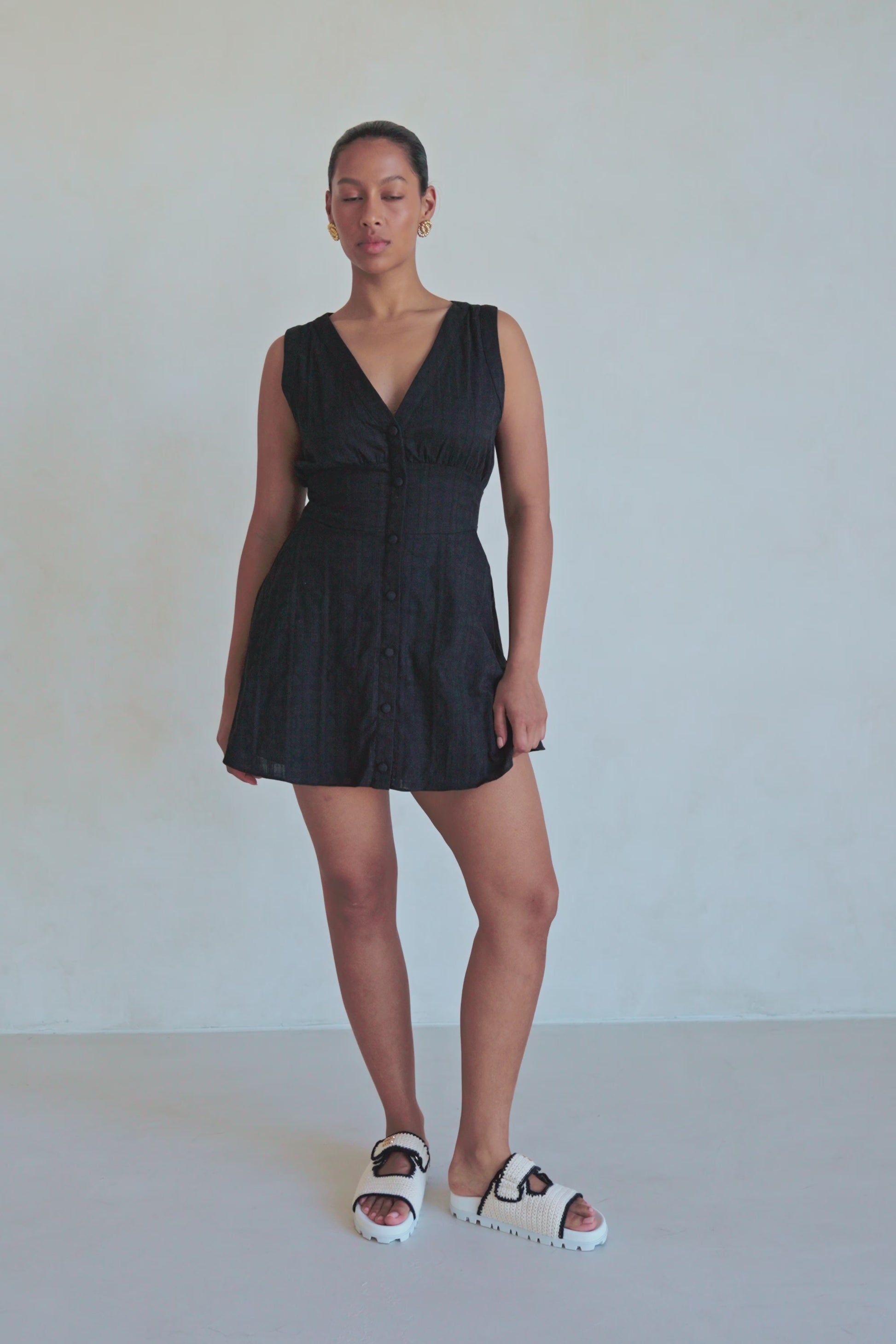 Shaelagh Mini Dress - Black
