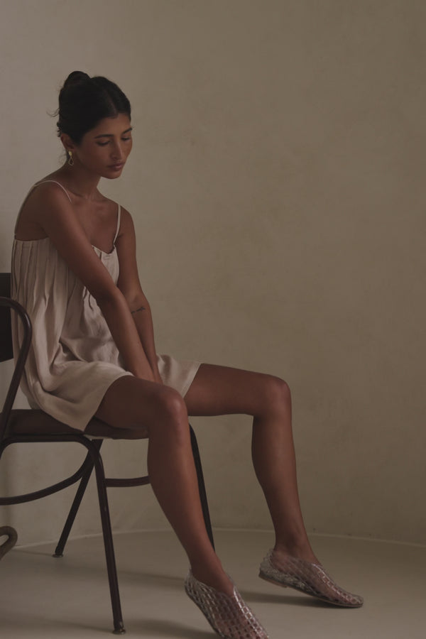 Teresia Adjustable Thin Strap Playsuit - Tan