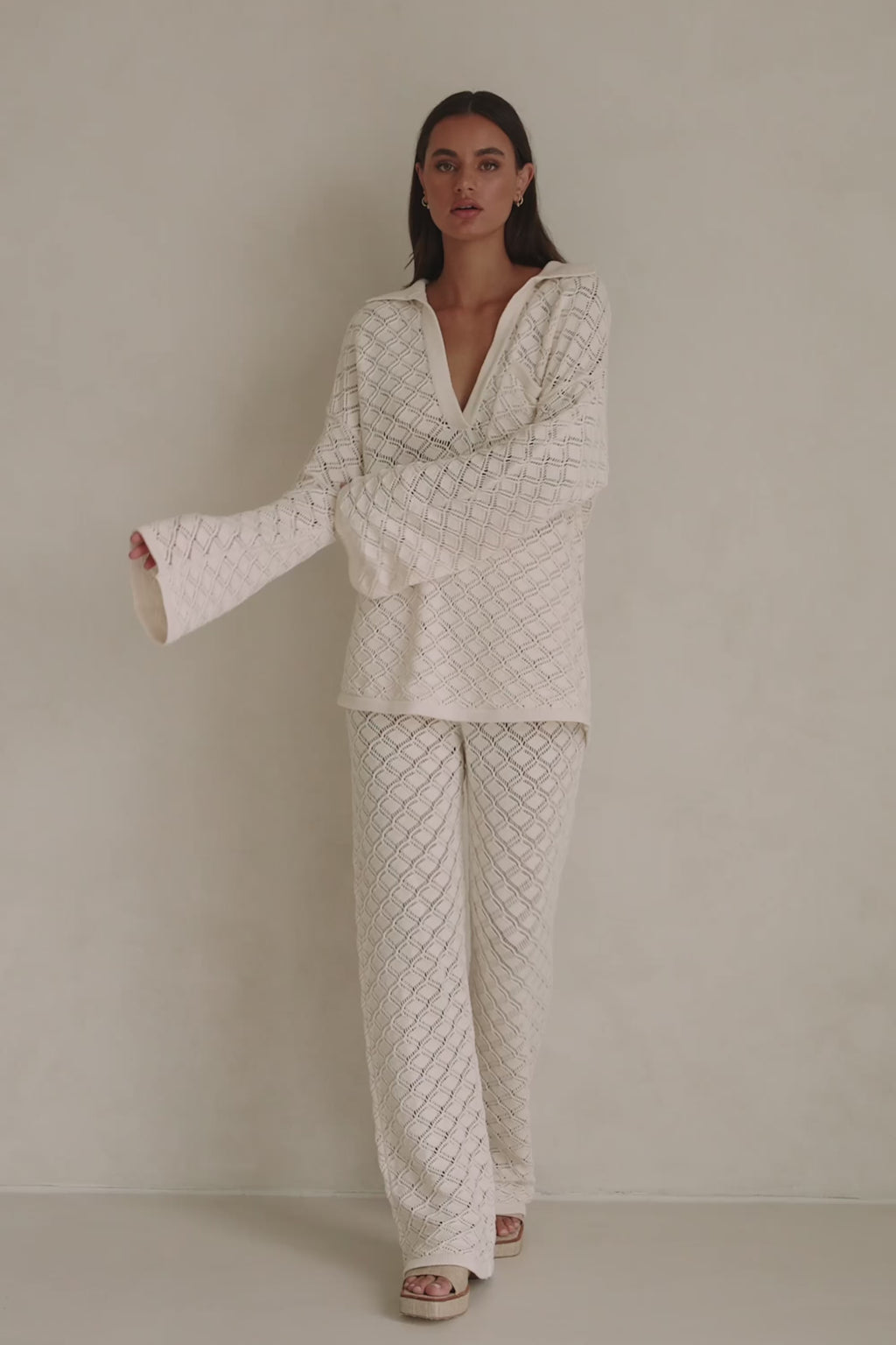 Jaime Knitted Pants - Cream