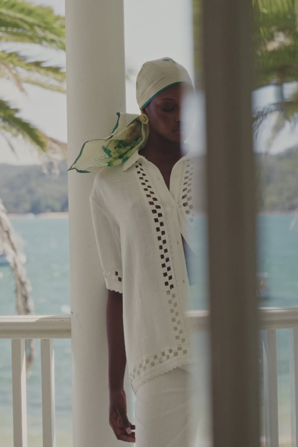 White Button Up Collar Short Sleeve Alyssia Top