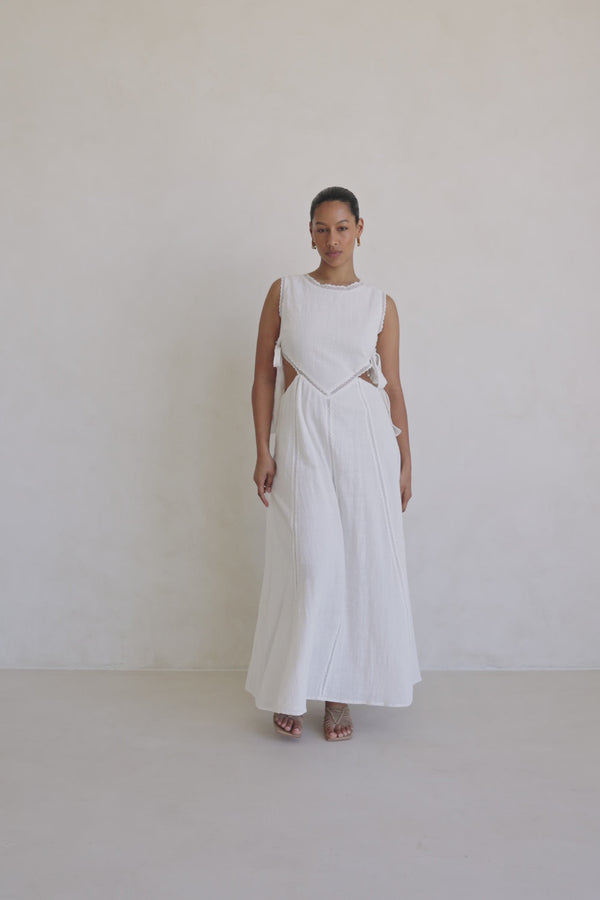 Aurelia Cutout Maxi Dress - White