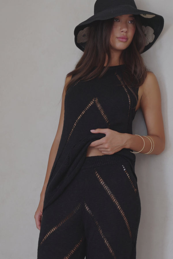 Josiah Elasticated Pants - Black