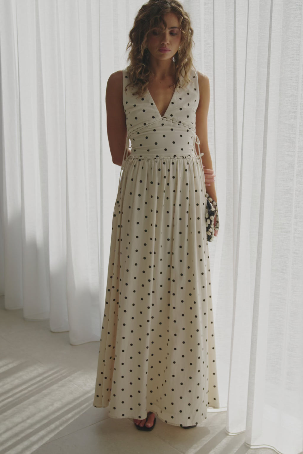 Franci Dress - Cream Speck