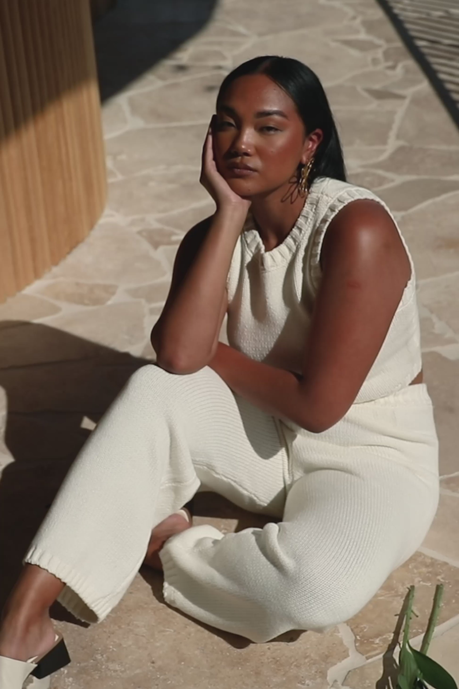 Yukio Knit Pants - White