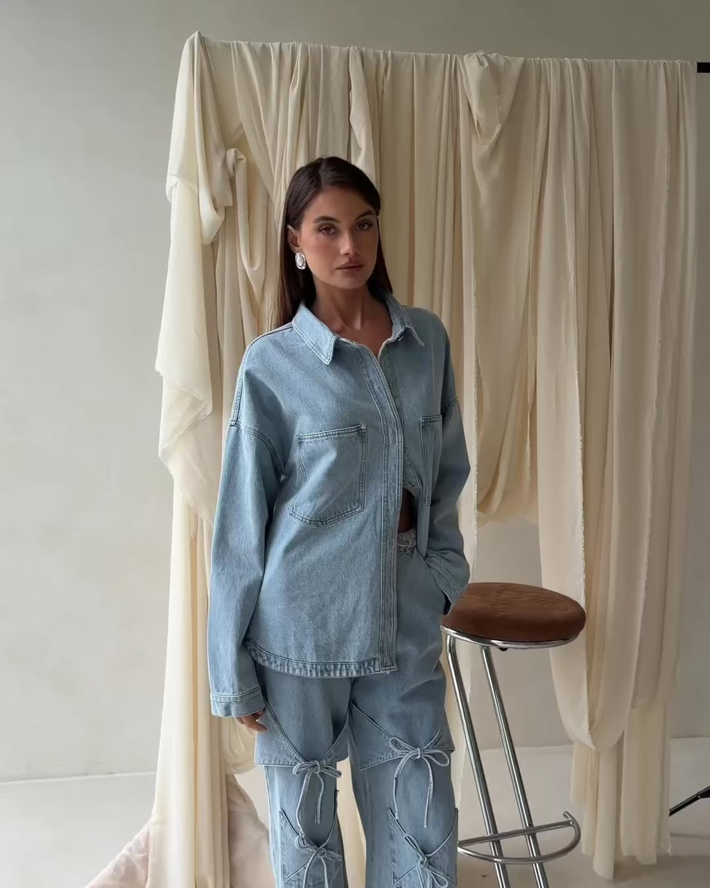 Poet Denim Pants - Light Blue