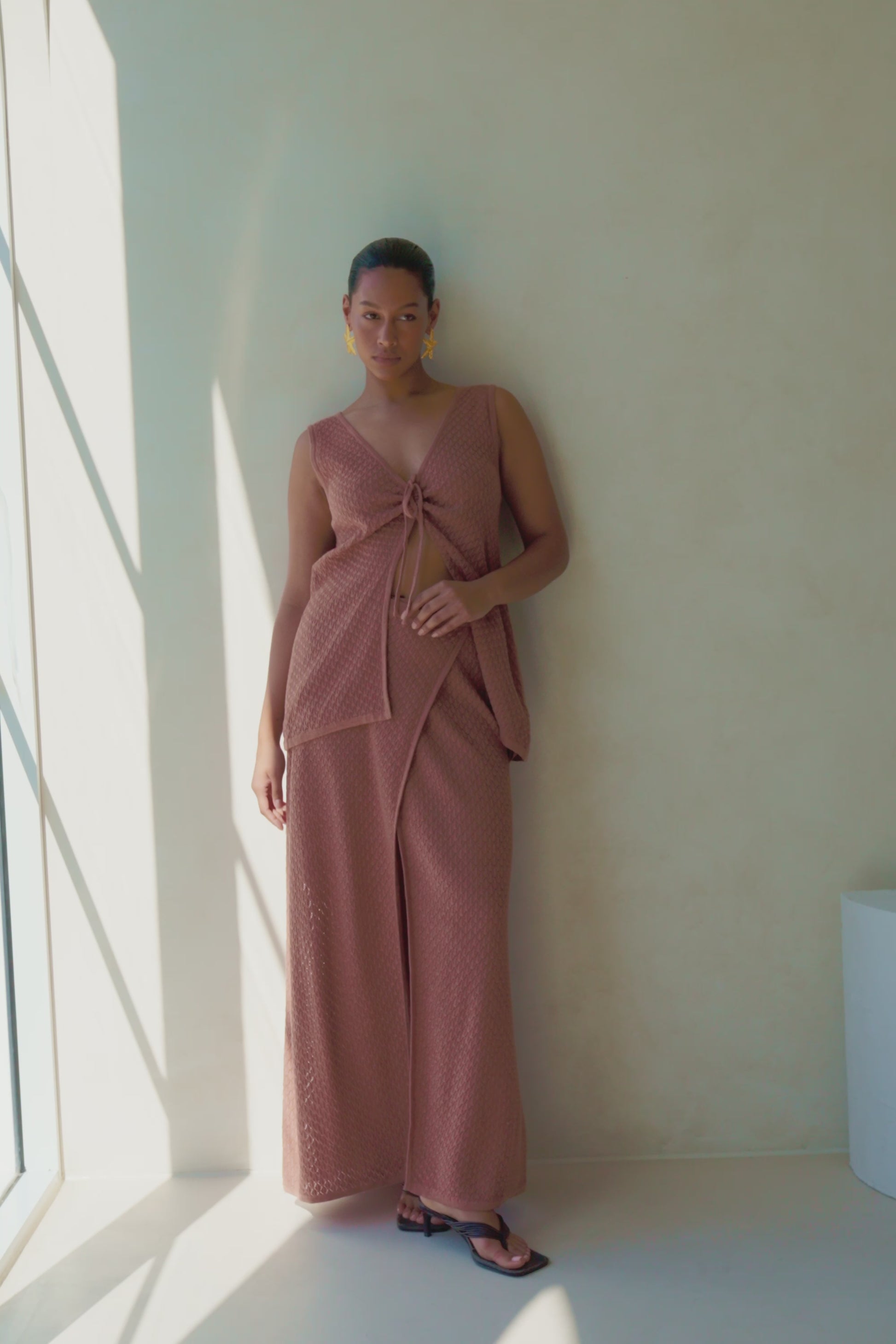 Sonnet Knit Skirt - Brown